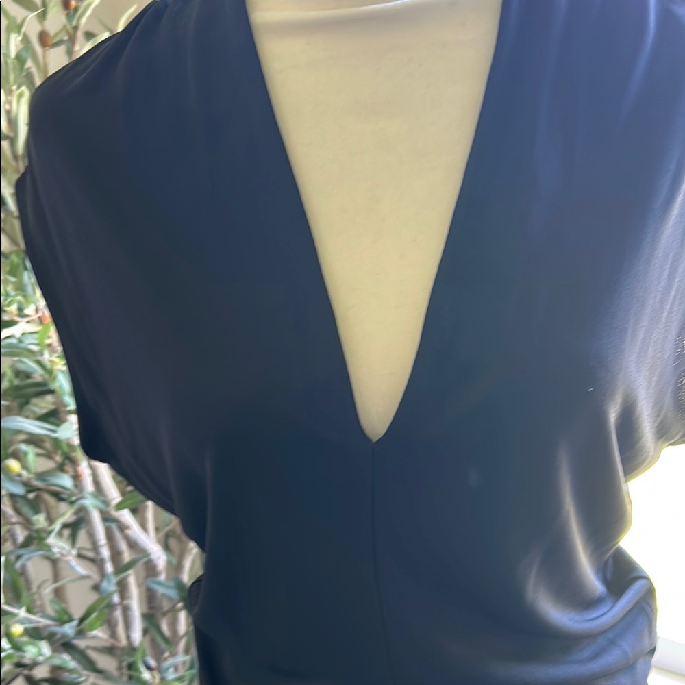 Calvin Klein Collection Archival 90s Runway Black Midi Dress (Size 8-Small) - Picture 2 of 4